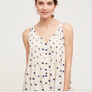 💙🍦Maeve x Anthropologie polka dot sway tank